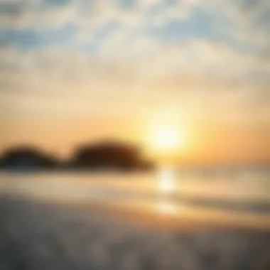 A serene beach setting highlighting the coastal beauty of Reem Island