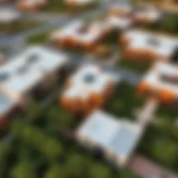 Aerial view of Savanna community showcasing modern architecture and greenery