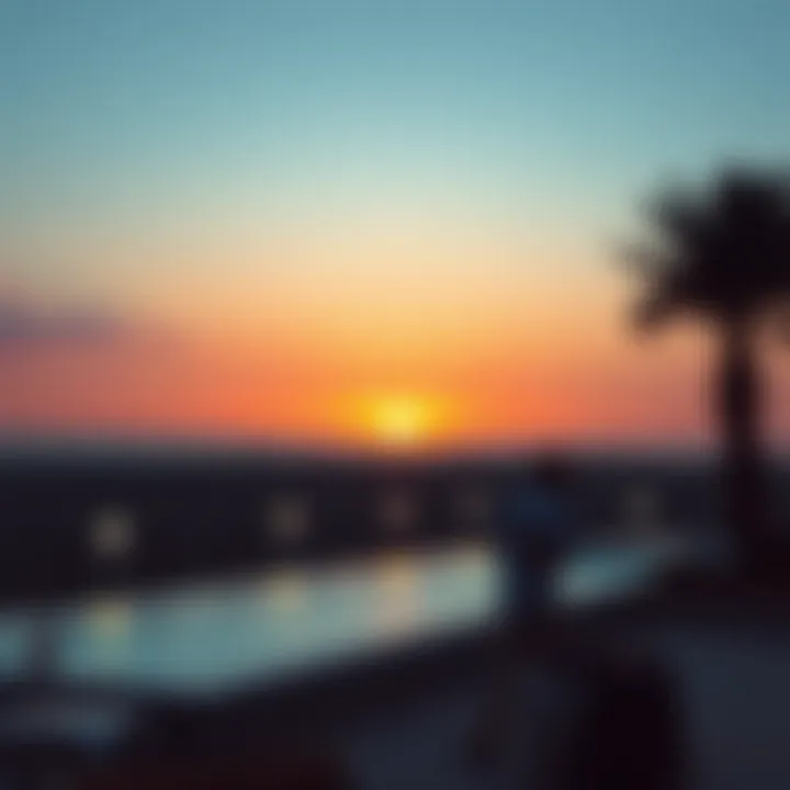 A serene beach view in Ras Al Khaimah during sunset