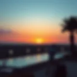 Serene Beach View at Sunset in Rak A serene beach view in Ras Al Khaimah during sunset