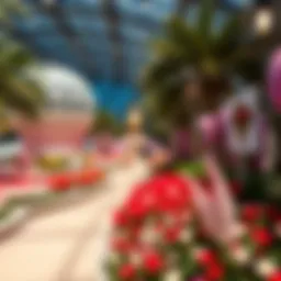 A stunning view of Dubai Miracle Garden showcasing vibrant floral displays and artistic arrangements