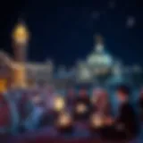 Traditional Iftar gathering under the stars