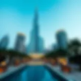 The Burj Khalifa, the tallest structure in the world, showcasing its stunning design and height