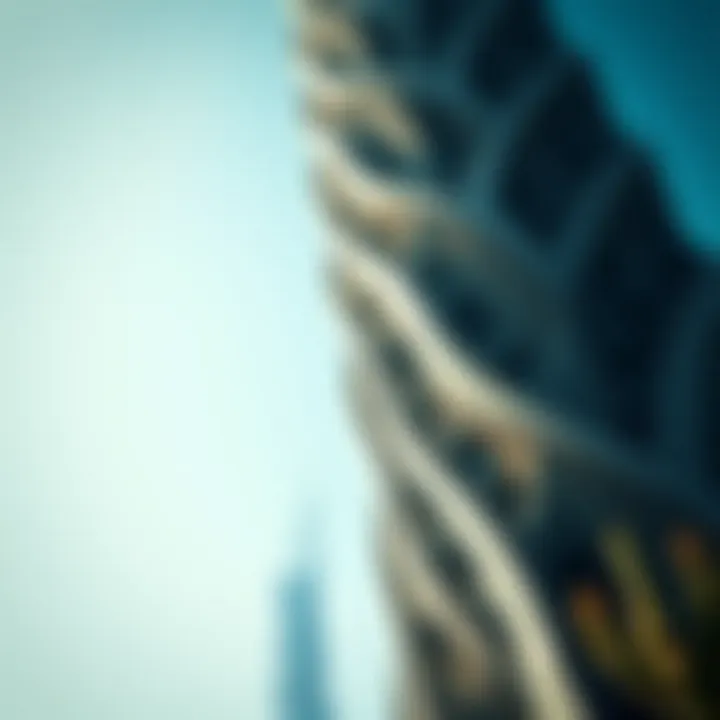 The twisting design of the Cactus Tower, representing innovation in architecture