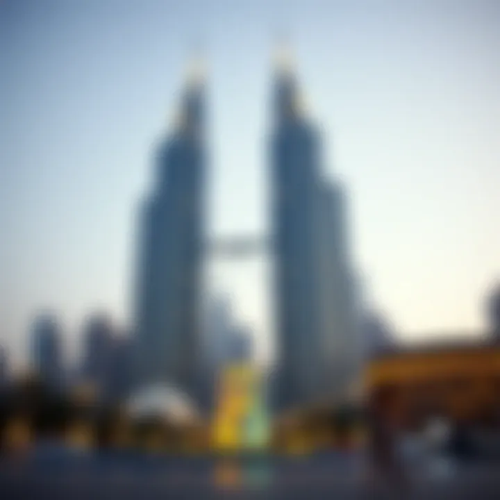 The elegant silhouette of the Emirates Towers, highlighting their cultural significance