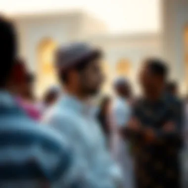 People engaged in spiritual reflection