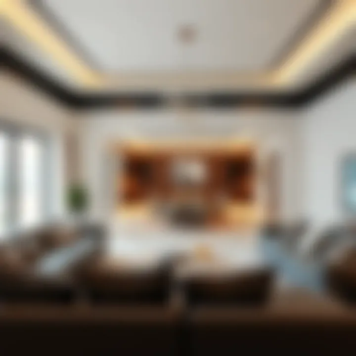 Luxurious three-bedroom villa interior showcasing modern design