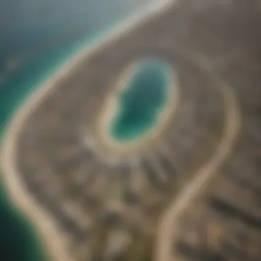 Aerial view of the Palm Jumeirah and luxury resorts