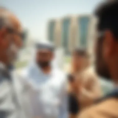 Investors examining real estate opportunities in Dubai