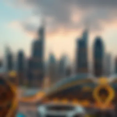 Skyline of Dubai showcasing luxury properties