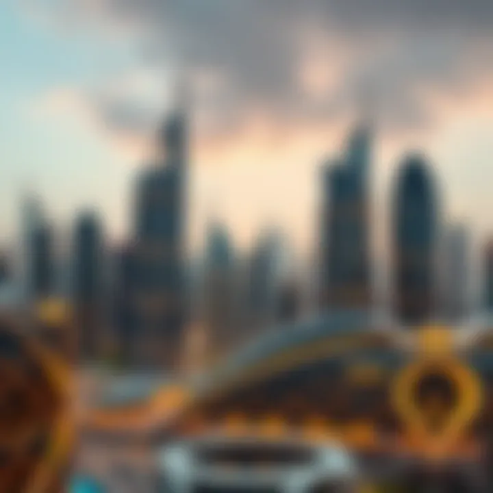 Skyline of Dubai showcasing luxury properties