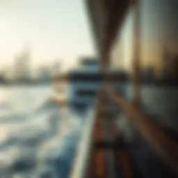 Scenic view of a Dubai ferry navigating through the waters