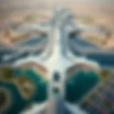 Aerial view of Dubai Terminal 1 showcasing its modern architecture and surrounding landscape