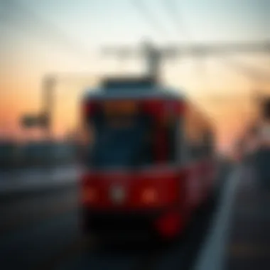 Dubai Tram at Sunset