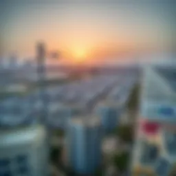 Aerial view of Mawaqif parking zones in Dubai