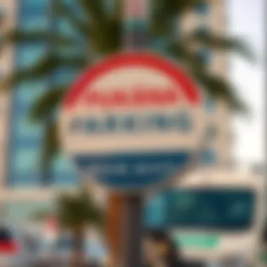 Mawaqif Parking Regulations Signage Mawaqif signage indicating parking regulations