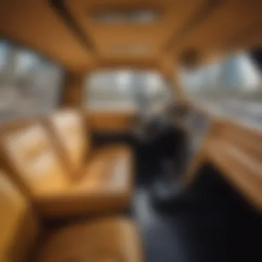 Interior of a modern taxi in Dubai