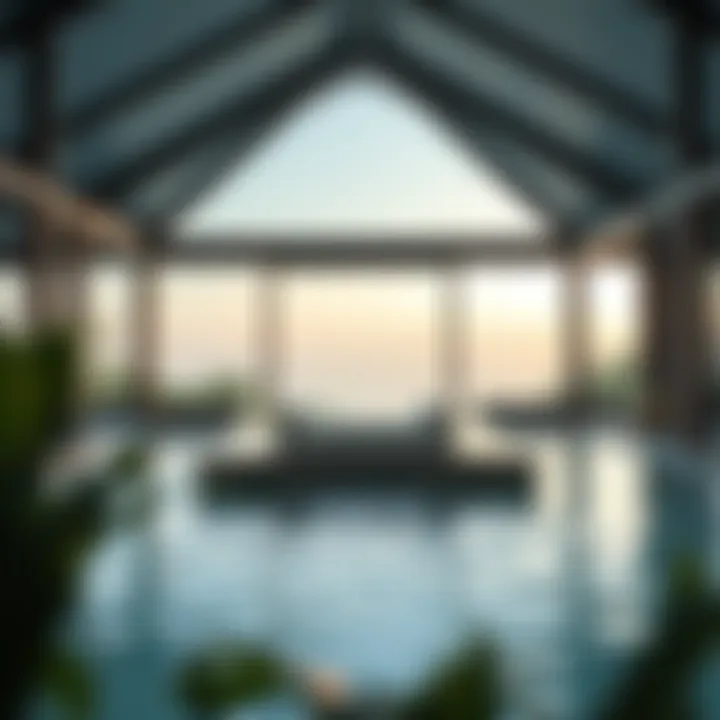 Tranquil spa environment enhancing property allure