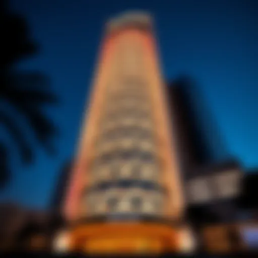 Architectural detail of Vera Tower showcasing its unique façade