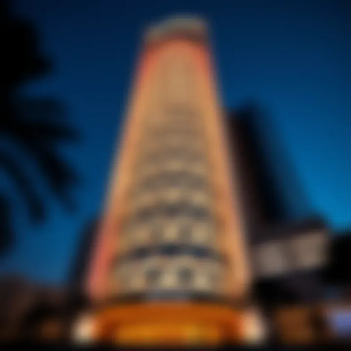 Architectural detail of Vera Tower showcasing its unique façade