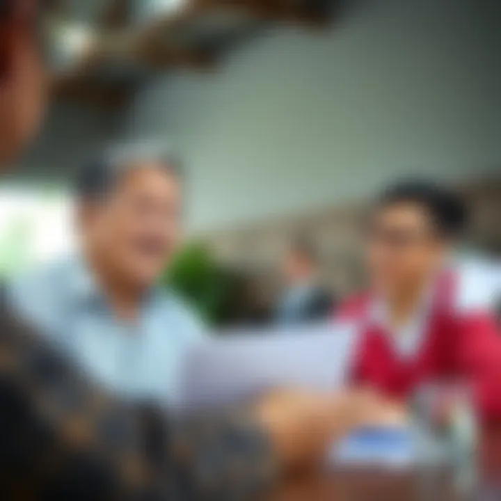 Parents discussing educational investments